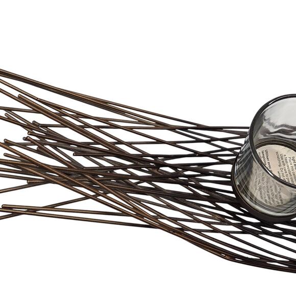 Rustic Metal 5 Candle Centerpiece Holder Brown Intertwined Table Decor 24” Long - Picture 12 of 14